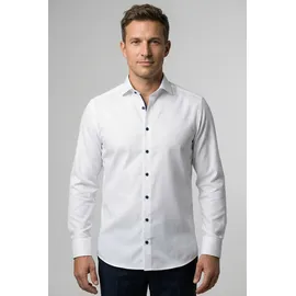 Olymp Businesshemd OLYMP Level Five body fit, Herren, Gr. 45, Normaler Arm, weiß, 97% Baumwolle, 3% Elastolefin, Hemden