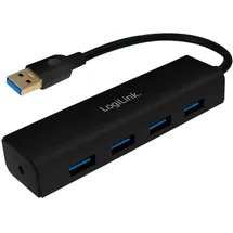 Logilink USB 3.0 Hub 4 USB Anschlüsse zur Erweiterung schwarz