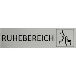 CombiCraft Aluminium Türschild Ruhebereich 165x45mm mit 3M-Tape