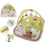 NICI 48510 3-D Activity-Decke Hase und Eule mit Spielkissen und Spielbogen