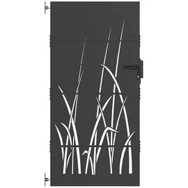 vidaXL Gartentor 85 x 175 cm Schwarz/Stahl