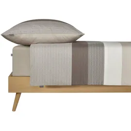 SCHIESSER Endy Stripes Gestreift Grau 135 x 200 cm + 80 x 80 cm