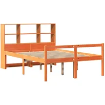 vidaXL Kinderbett mit Regal 140 x 200 cm Kiefer massiv wachsbraun