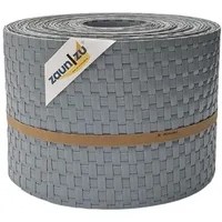 zaun|zu® Sichtschutzstreifen Rattan 255 x 10 cm Hellgrau