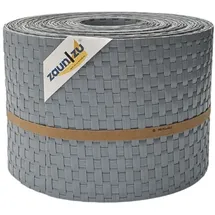 zaun|zu® Sichtschutzstreifen Rattan 255 x 10 cm Hellgrau