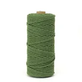 BICI Makramee Garn 3mm | Premium Makramee Garn| Garn Makramee 100m/200m | Baumwollkordel | Premium Makramee Garn Für DIY Handwerk Stricken (Avocadogrün,200M)
