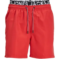 Jack & Jones Herren Badehose Badeshort JPSTFIJI Rot Solid 12227254 L