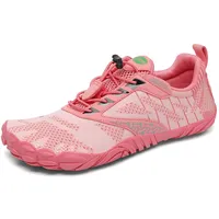 SAGUARO Barfußschuhe Damen Barfussschuhe Frauen Barfuss Schuhe Outdoor Zehenschuhe rutschfest Fitnessschuhe Barefoot Shoes mit Zero-Drop Solhe Lachsrosa,Gr.40 - 40 EU