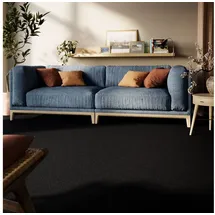 Steffensmeier Teppichboden Cambridge Young Meterware | Auslegware für Kinderzimmer Wohnzimmer Schlafzimmer | Schwarz, Größe: 400x500 cm