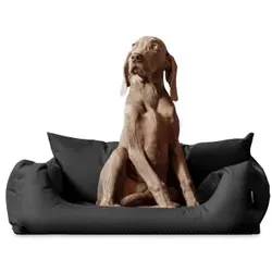 Tierlando NEMO Hundebett Hundesofa S M L Hundekorb Katzenbett 65 80 100cm schwarz/ graphit 65 cm, 20 cm, 50 cm