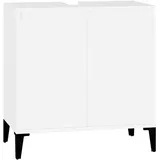 vidaXL Waschbeckenunterschrank Weiß 58x33x60 cm Holzwerkstoff