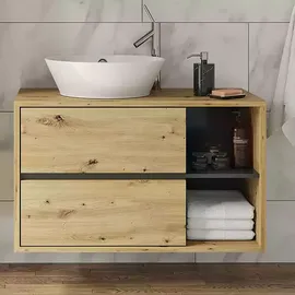 Vicco Waschbeckenunterschrank Viola 100 x 60 x 45,5 cm Braun