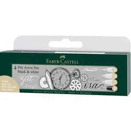 Faber-Castell Tuschestift Pitt Artist Pen 4 St. Schwarz/Weiß