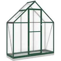 vidaXL Gewächshaus Alu Grün HKP 0,98 m2