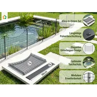 prestige home living outdoor Teichzaun Unterbogen 390 x 53 cm Anthrazit/Stahl