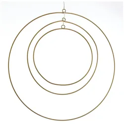 Dekoringe Metallringe mit Aufhängeösen DIY Basteln 30/20/15cm gold