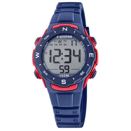 Calypso K5801/4 35mm Kunststoffgehäuse dunkelblau Silikonarmband Blau onesize