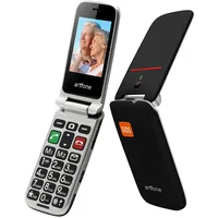 artfone Klapphandy Seniorenhandy ohne Vertrag Mobiltelefon mit Großen Tasten 2G GSM Handy für Senioren mit 2,4 Zoll Farbdisplay Kamera Tasten Notruffunktion Taschenlampe CF241A schwarz
