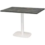 RestooTab - Tisch Round weiß 120x70cm Dekor Marmor samas