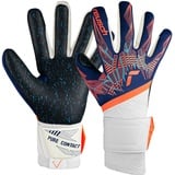 Reusch Pure Contact Fusion Torwarthandschuhe für Erwachsene mit negativer Konstruktion, blau-orange-schwarz, 8.5