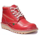 Kickers Kick Hi Mens Red Leather Boots - Rot - 44