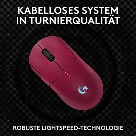 Logitech PRO 2 LIGHTSPEED für Rechts- und Linkshänder Gaming-Maus, Magenta