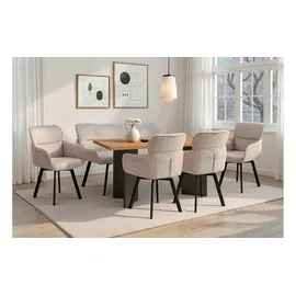 byLIVING Stuhl 2er-Set / braun ¦ Maße cm B: 61 H 90