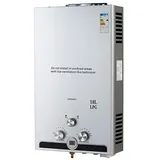 CO-Z 16L Gas Durchlauferhitzer LPG Warmwasserbereiter Durchlauferhitzer Warmwasserspeicher Heißwasserbereiter Boiler Tankless Instant Boiler (16L)