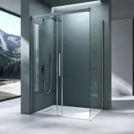 mai & mai Ravenna12K Duschkabine mit Schiebetür 80 x 100 cm transparent Sicherheitsglas