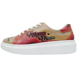 Plateausneaker DOGO "Damen Myra Arizona Dream Vegan Damen Sneaker / Female", Damen, Gr. 40, Normalschaft, bunt (natur), Lederimitat, Schuhe Sneaker low Skaterschuh, Vegan