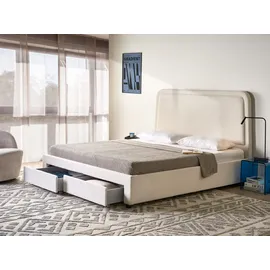Beliani Sardent 180 x 200 cm Cremeweiß