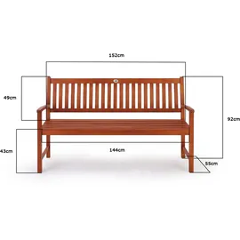 DEUBA Maxima 152 x 55 x 90 cm Yellow Balau