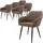 ML-Design Esszimmerstuhl Kunstleder braun 6er Set