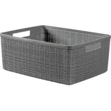 Curver Curver, Juliet Jutekorb, 100% recycelter Kunststoff, rechteckig, 12 l, dunkelgrau, M