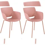 CLP Alpena Gartenstuhl 2er Set 59 x 59 x 108 cm pink