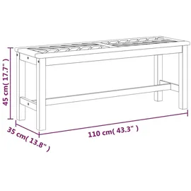 vidaXL Gartenbank 115 x 40 x 45 cm Braun