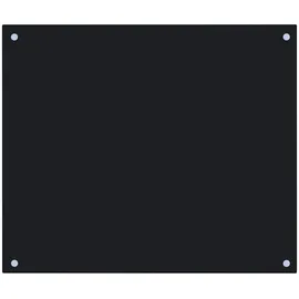 vidaXL Küchenrückwand Schwarz 70 x 60 cm Hartglas