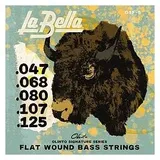 LA BELLA OSF5 Olinto Signature Flatwound Bassgitarrensaiten - .047-.125 Standard 5-Saiten