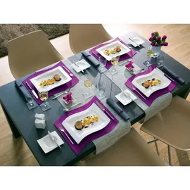 Villeroy & Boch New Wave Gourmetteller 37 x 25 cm Weiß 4er Set
