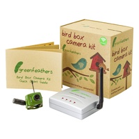 greenfeathers Kabellose Vogelhäusschen SD 700TVL Kamera mit Nachtsicht, kabellosem Empfänger, Weitwinkelobjektiv — perfekte Wildkamera für Ihren Garten, Nistkästen, Vogelhäuser