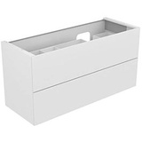 Keuco Edition 11 Waschtischunterschrank 31269180100 140 x 70 x 53,5 cm, mit LED-Beleuchtung, Lack Seidenmatt, Glas Cashmere klar