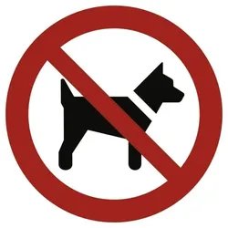 Schild Mitführen von Hunden verboten gemäß ASR A1.3 DIN7010 Alu 20cm wetterfest
