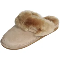der-Fellmann Lammfell Hausschuhe Pantoffeln Malibu beige Schuhgröße EUR 39 - 39 EU