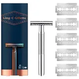 King C. Gillette Rasierhobel King C Double Edge + Ersatzklingen 5 St.