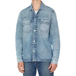 Pepe Jeans für Herren. PM308585MP7 Entspanntes Überhemd blau (S), Lässig, Baumwolle, Langarm, Nachhaltig