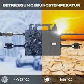 sunniva Balkonkraftwerk Full Black Bifazial 2000/800 W inkl. 4 x 500 W N-Typ Glas-Glas Bifacial Module