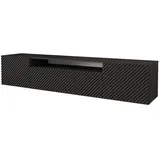 altdecor Lowboard, Schwarz, Rechteckig, 200x40x41 cm, Wohnzimmer, Wohnwände, Lowboards, Lowboards hängend