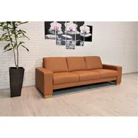 100% Echtleder 3 er Sofa 230cm Echt Leder Couch Ledersofa Rindsleder Volleder