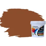 RyFo Colors Silikonharz Fassadenfarbe Lotuseffekt Trend Nussbaum 1l - bunte Fassadenfarbe, weitere Braun Farbtöne und Größen erhältlich, Deckkraft Klasse 1