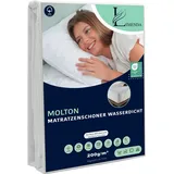 Limenda Molton Matratzenschoner 180x200 - wasserdichte Molton Matratzenauflage 140x200 aus 100% Baumwolle, Matratzenschutz, Inkontinenzunterlage waschbar